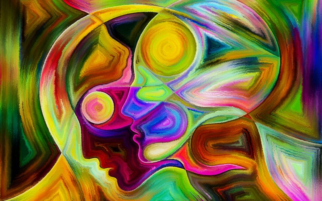 Painting with swirls of color showing the conflict of your inner mind